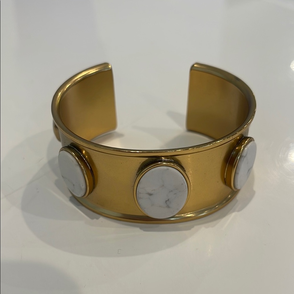 Kate Spade bright and bold white stone cuff bracelet